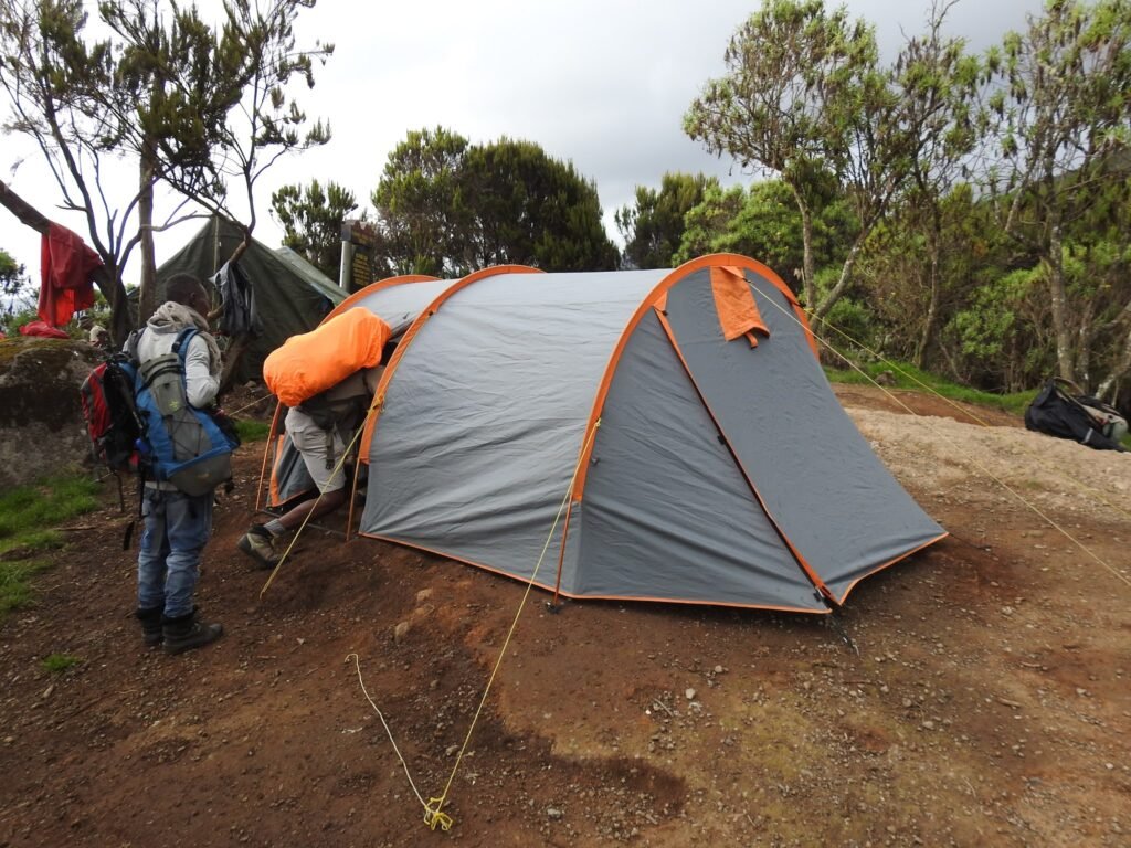 Camping in Kilimanjaro with tent