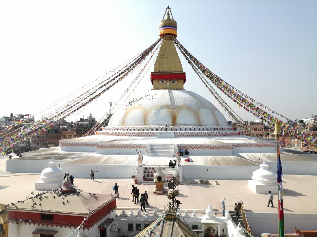 buddha stupa in oriental style in kathmandu