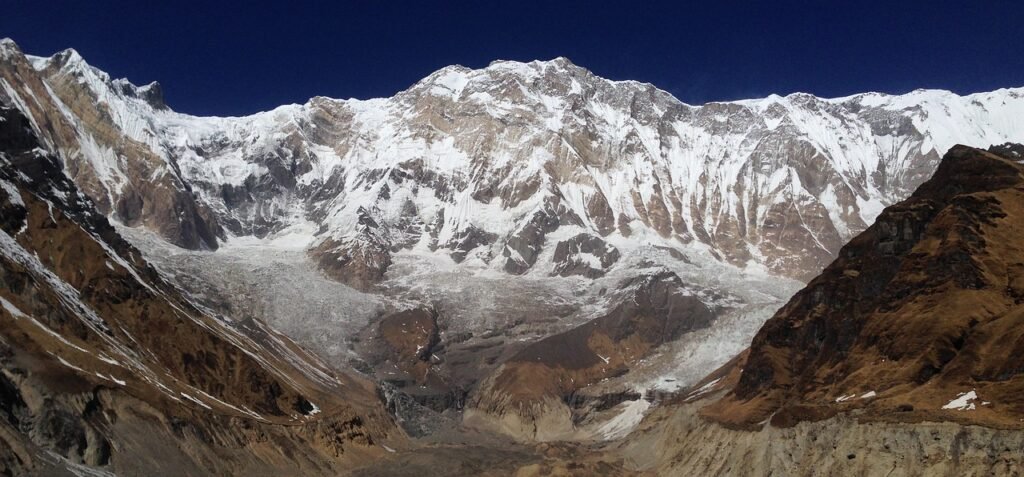 View of Annapurna I from Annapurna Base Camp Trek